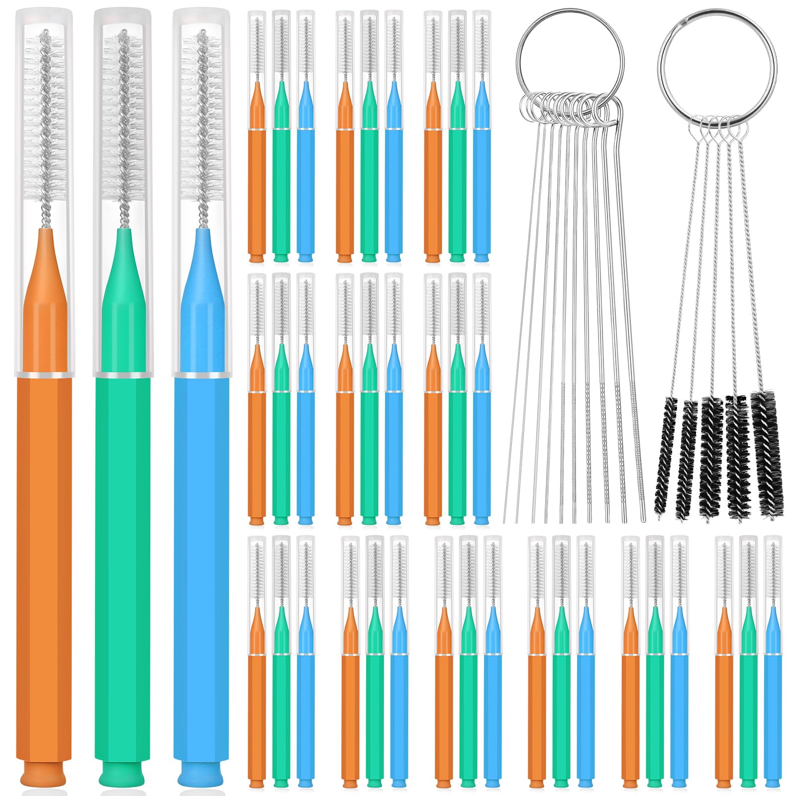 MAPVOLUT 51-in-1 Shower Head Cleaner Kit & Straw Cleaning Brushes Set - Unclog Nozzles, Holes, Stanley Cups, Sippy Bottles, Printers, Faucets - 35