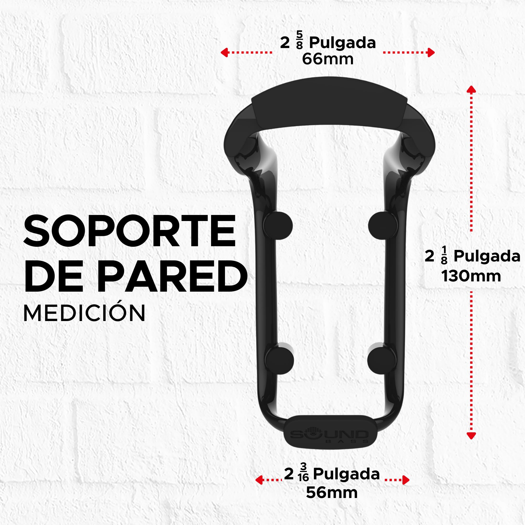 Sound Bass Move Soporte de Montaje en Pared para Altavoz, Resistente a la Intemperie, Compatible con Sonos Move Versión 1 y 2, Incluye Accesorios de Montaje, Negro
