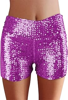 Pantalones cortos medievales para mujer, con lentejuelas, brillantes, brillantes, para bailar, disfraz de Halloween
