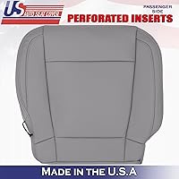 Vista 2 de U.S.AutoSeatCover 2017 para Ford F150 Lariat Driver Passenger Bottom Perf Fundas de asiento de cuero gris