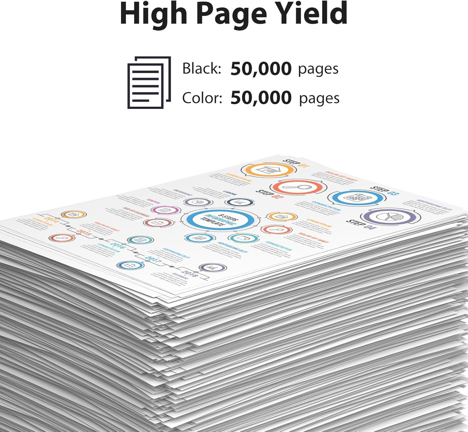 H625 H825 S2825 Drum Unit 4-Pack Replacement for DELL MJN86 CD7Y3 D20NH 16C0Y Drum Cartridge for H625cdw H825cdw S2825cdn Printer (4-Pack, Black Cyan Magenta Yellow)