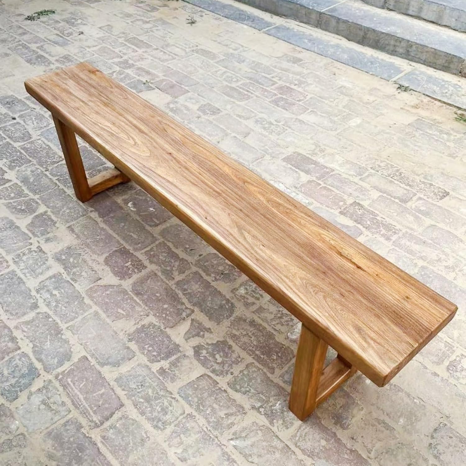 Rustic Wood Bench for Outdoor & Indoor - Farmhouse Entryway, Garden, Hallway, Bedroom - 300kg Capacity, Easy Assembly, 120cm (47.24in) Narrow Seat