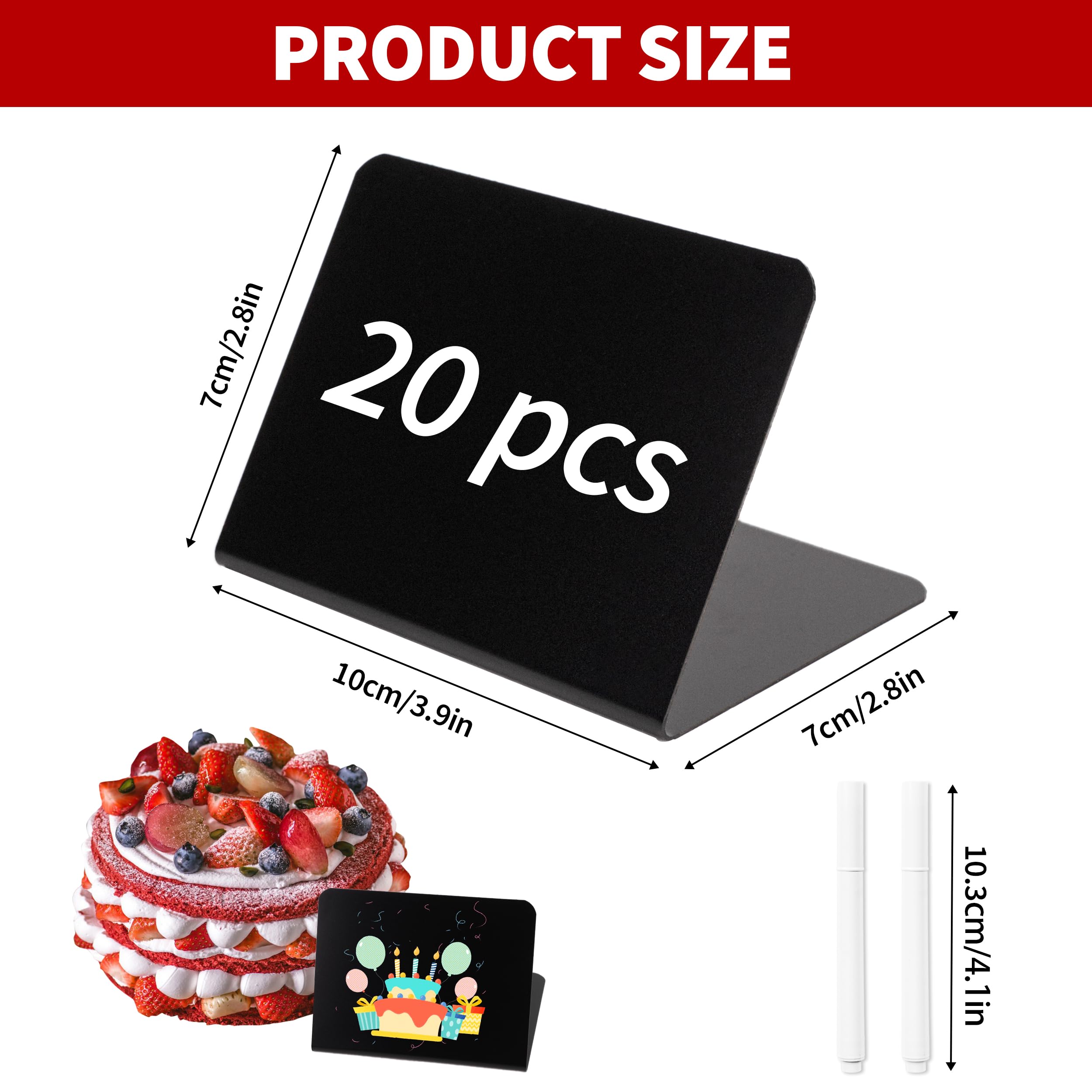 20 Mini Lavagnette Con Penna - Segnaposto Cancellabili Per Ristorante, Feste E Negozio - Foto 9