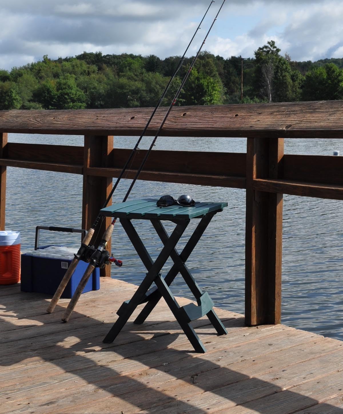 Adams Manufacturing 8500-13-3900 Quik Fold Side Table, Gray : Patio, Lawn & Garden