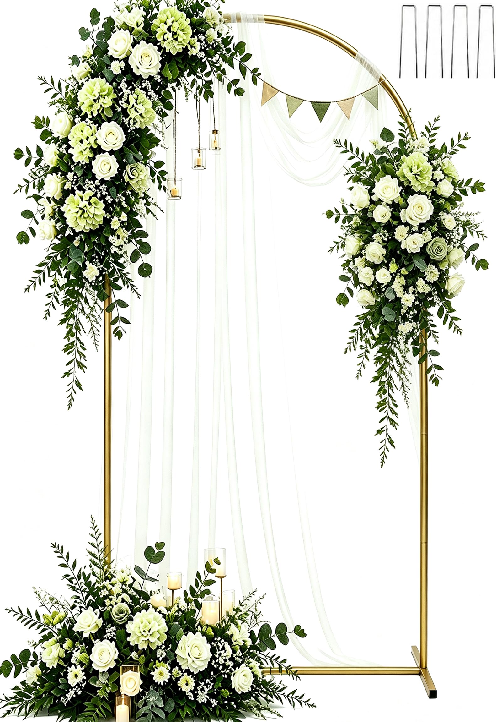 1,8m Hochzeitsbogen Ballonbogen Metall Rahmen Hochzeit Garten Party Deko | Robuster 0,8x1,8m Hochzeitsbogen aus Metall für Ballondeko, Hochzeiten, Gartenpartys, Geburtstage und Foto-Hintergründe