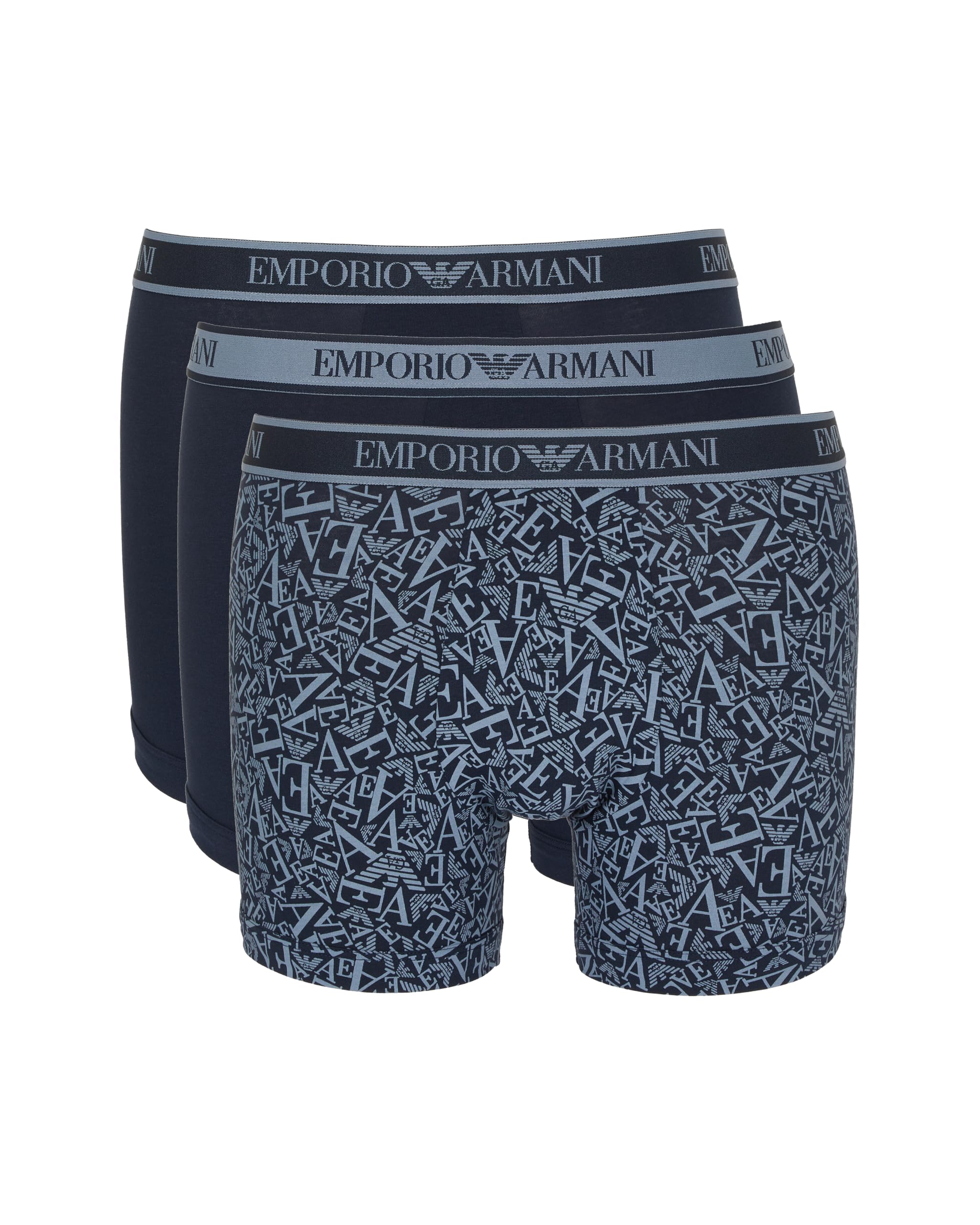 Emporio Armani Man's CORE Logoband 3-Pack Boxer Blue XL