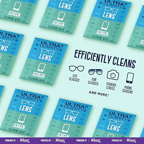 Miniatura 4 de ULTRA CLARITY Toallitas de limpieza para lentes de anteojos, paquete de 210, toallas húmedas, gafas, pantallas de teléfono y electrónicas,