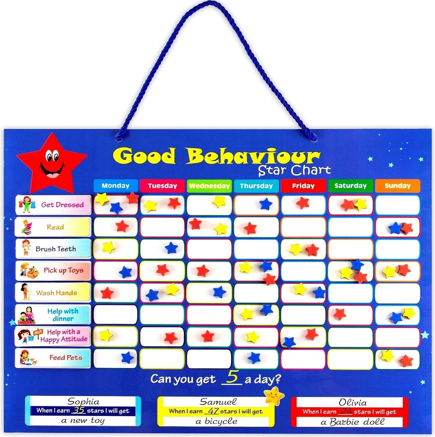 Kids Chart Reward Chart Star Chart Potty Chart Routine Chart Kids 