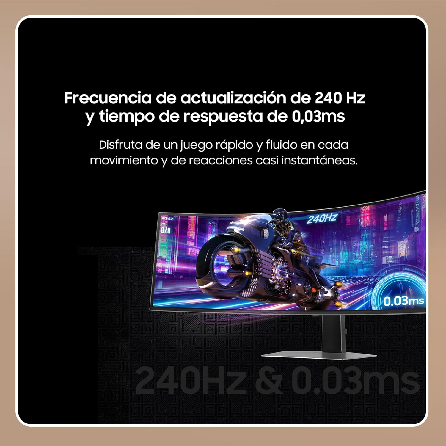 Samsung 49 Inch Odyssey OLED G9 G93SD, DQHD (5120 x 1440), Gaming Monitor, PC Screen, 240 Hz, OLED Glare Free, 0.03 ms Response Time, Gaming Hub, LS49DG934SUXEN