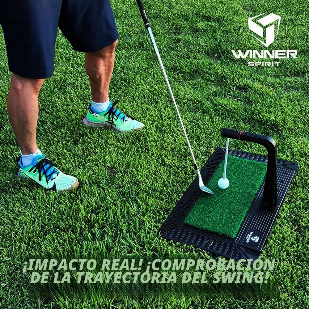 WINNERSPIRIT Real Swing 300, Ayuda de Entrenamiento de Swing de Golf, Verdadero Impacto, el Camino a confirmar, Altura Ajustable, construcción Resistente, Entrenador de Columpio, portátil