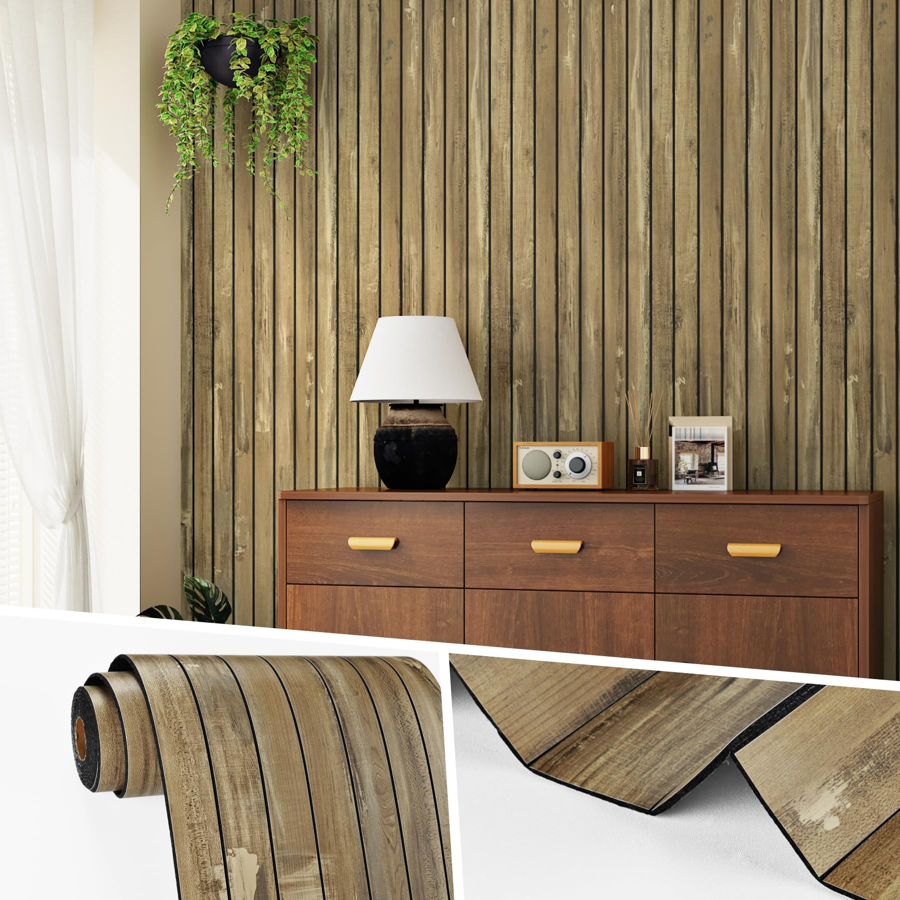 Paneles de pared autoadhesivos 3D de 29.7 x 500.4 cm para revestimiento interior