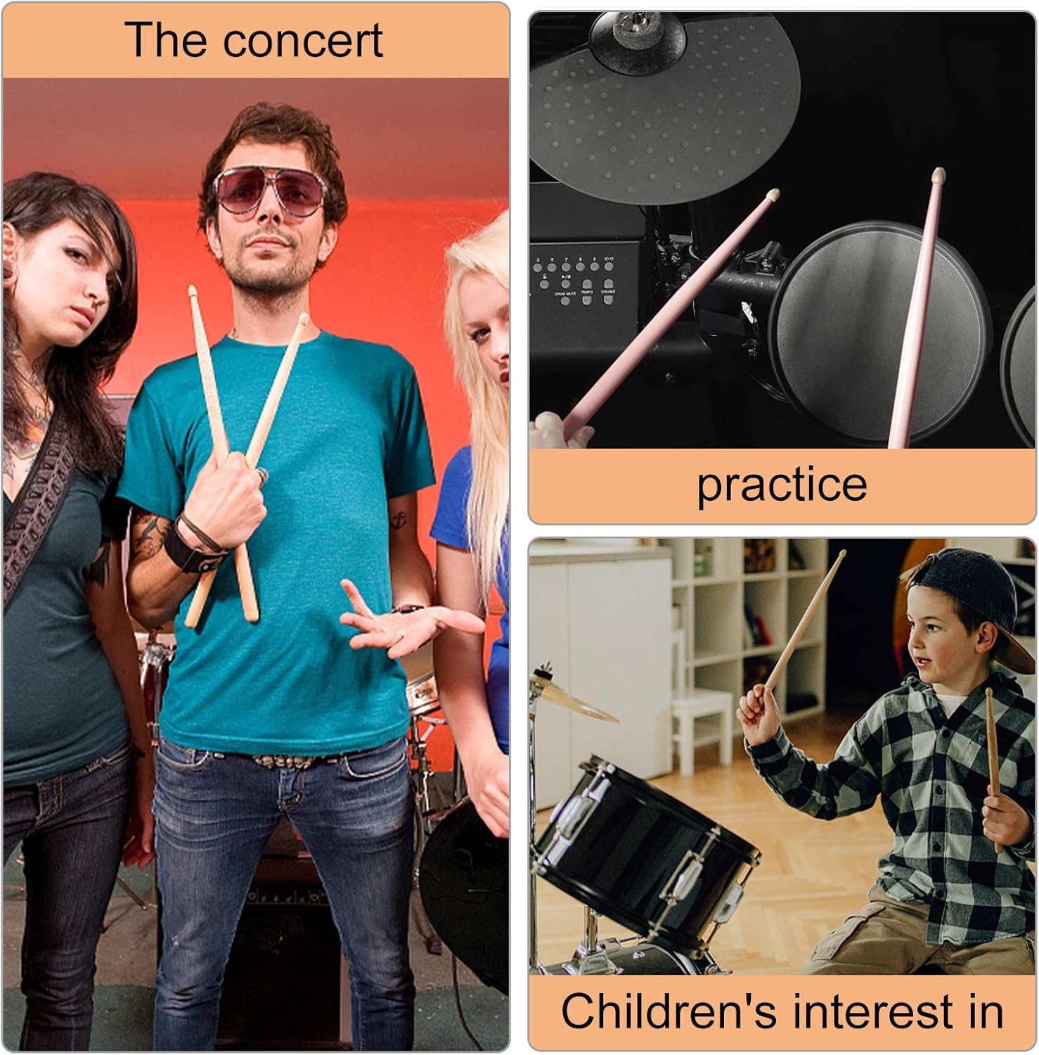 FF Elaine Maple 2B Wood Tip Drumsticks 12 Pairs : Musical Instruments