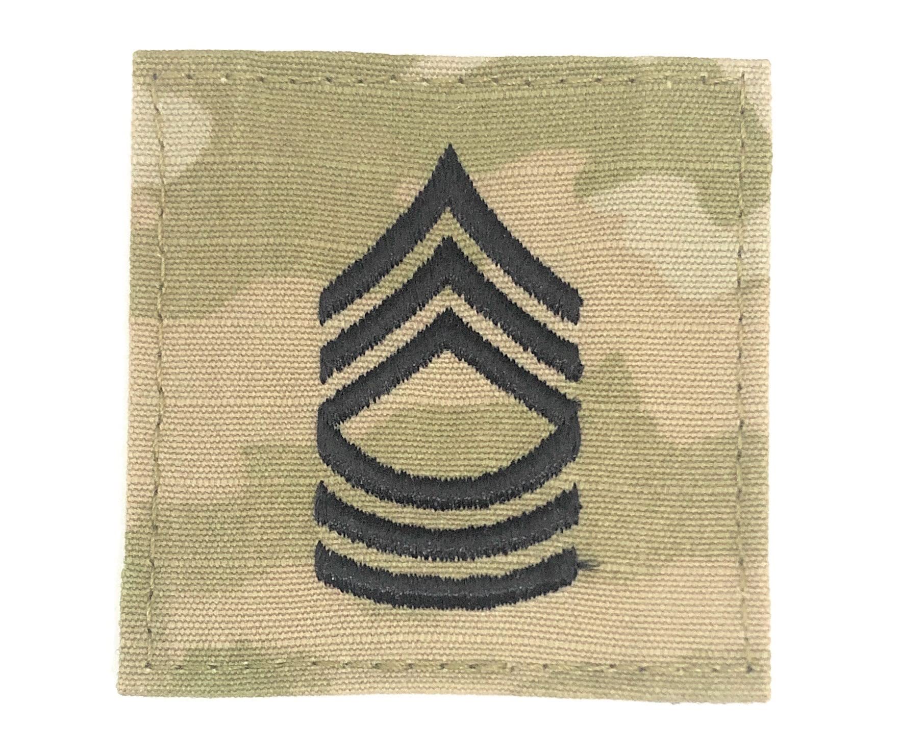 Insignia Depot US Army OCP Rank with Hook Fastener, E8 Master Sergeant, Regulation