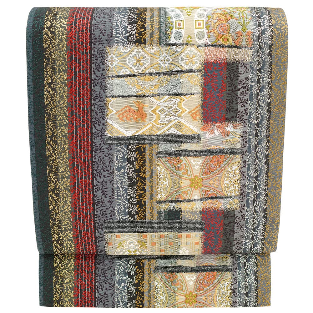 Amazon | 袋帯 京都 西陣 京の名工 染匠 越後屋通博 織美絵 金銀糸