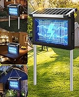 PhatroyYee Solar Bug Zapper Outdoor 4500V - Waterproof Rechargeable Mosquito Killer for Patio Yard Garden Camping