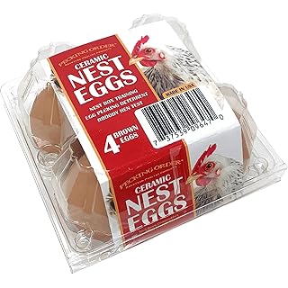 Pecking Order Ceramic Nest Eggs - Brown (4-Pack) (9647)