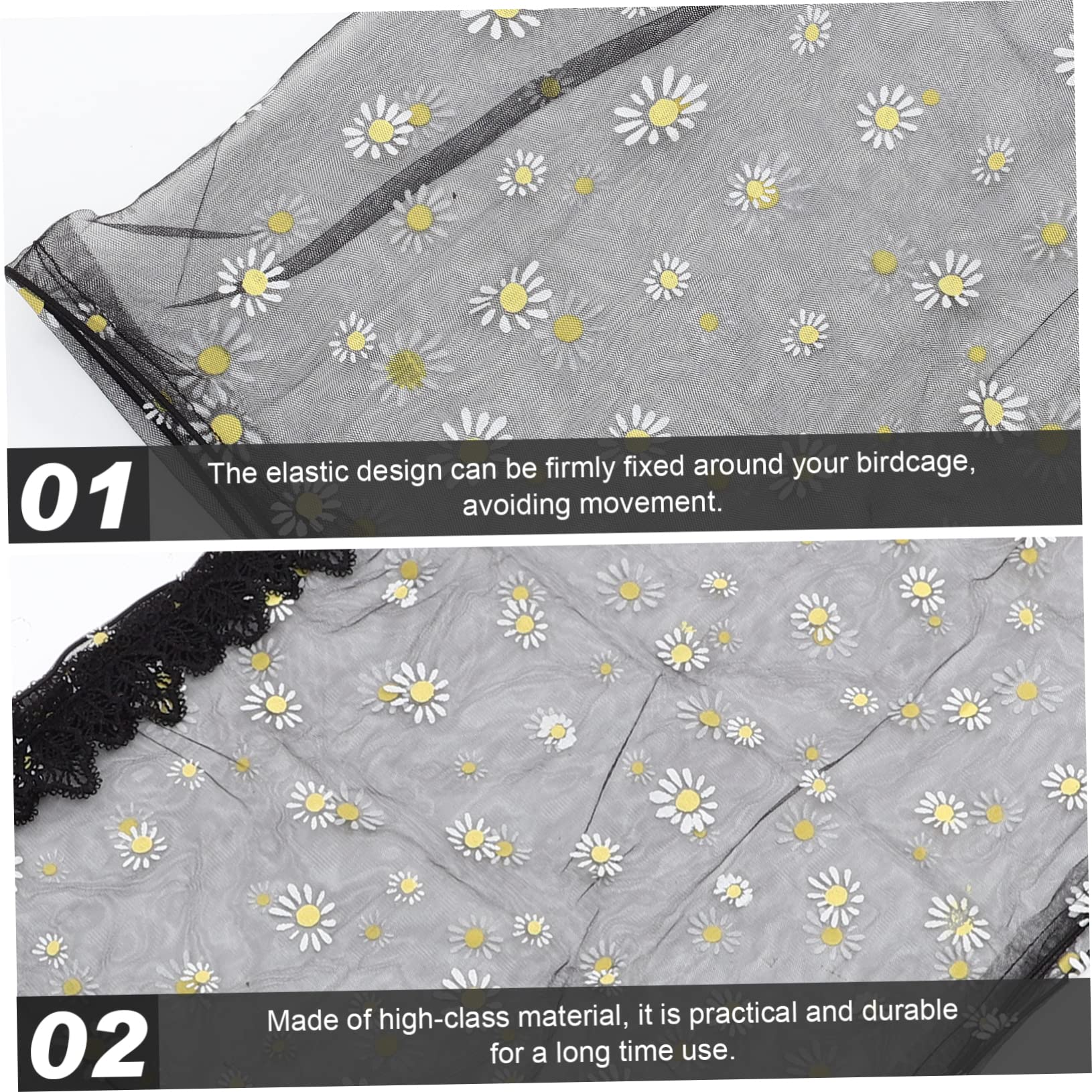 DOITOOL 4piezas Cubierta De Jaula De Pájaros Malla Transpirable Protección Polvo para Accesorios De Jaula para Aves Domésticas