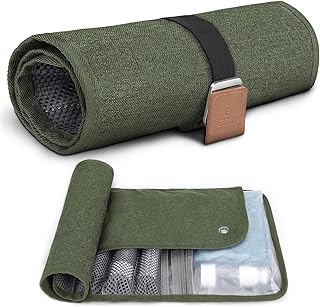 Toiletry Bag for Men, Travel Essentials Travel Toiletry Bag, Water-Resistant Compact Bathroom Roll Organizer for Hygiene, Shaving kit, Gifts for men (4.Army Green(Polyster))
