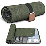 Estour Toiletry Bag for Men, Travel Essentials Travel Toiletry Bag, Water-Resistant Compact Bathroom Roll Organizer for Hygiene, Shaving kit, Gifts for men (4.Army Green(Polyster))