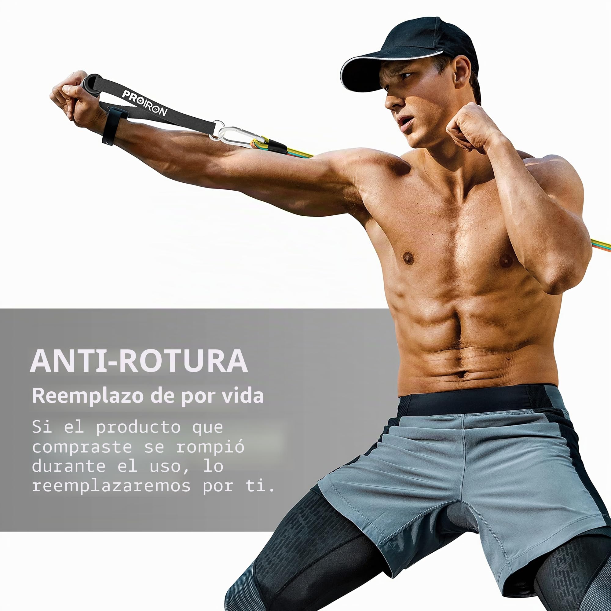 PROIRON Bandas Elasticas Musculacion, Alambre de Látex Sólido Banda elástica, 5 Niveles, Set de Bandas,Tubos de Entrenamiento, Accesorios Ricos，14 in 1 Bandas Resistencia