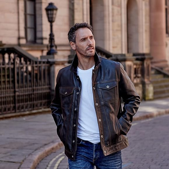 Elvis black leather jacket Clearance