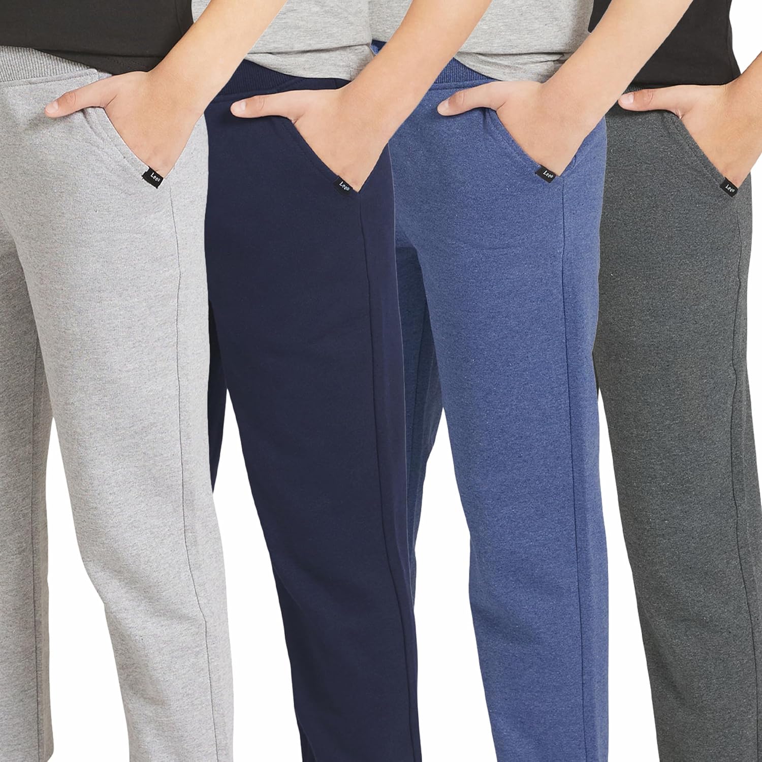 Lee Boys' 4 Pack Jogger Pants Midweight Soft Fleece Sweatpants for Kids
