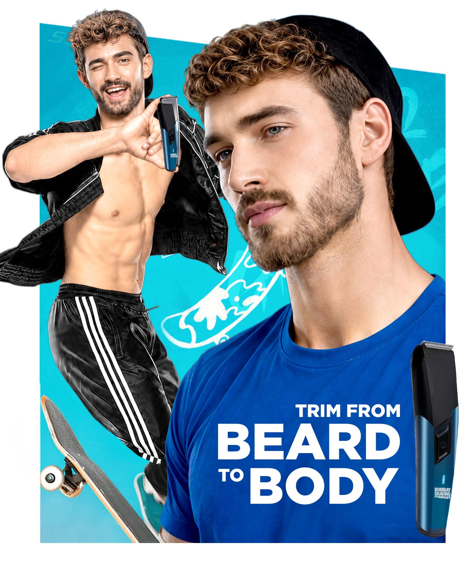 Bombay Shaving Company Trimmer 11 in 1 da uomo, tutto in uno, trimmer per tutto il corpo da uomo, tempo di ricarica di 90 minuti, tempo di esecuzione di 90 minuti, per capelli, orecchie, barba, corpo,