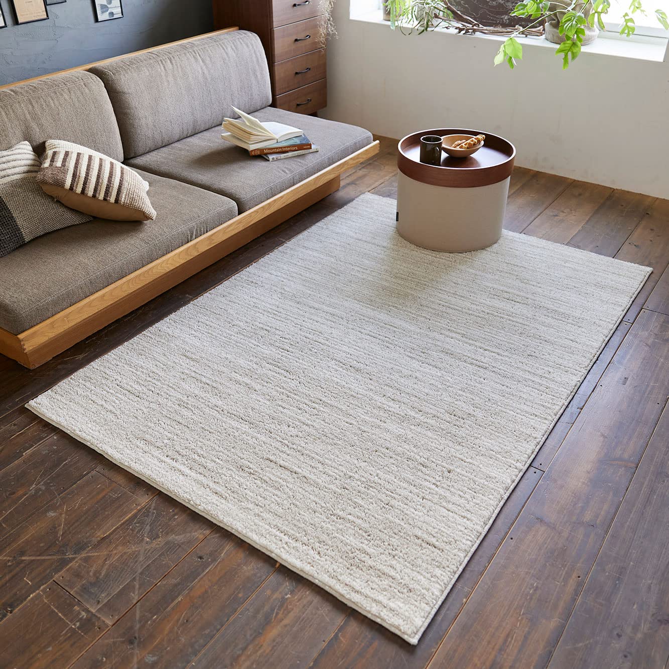 Amazon｜スミノエ(Suminoe) ラグ アイボリー 130×190cm 洗える 滑り