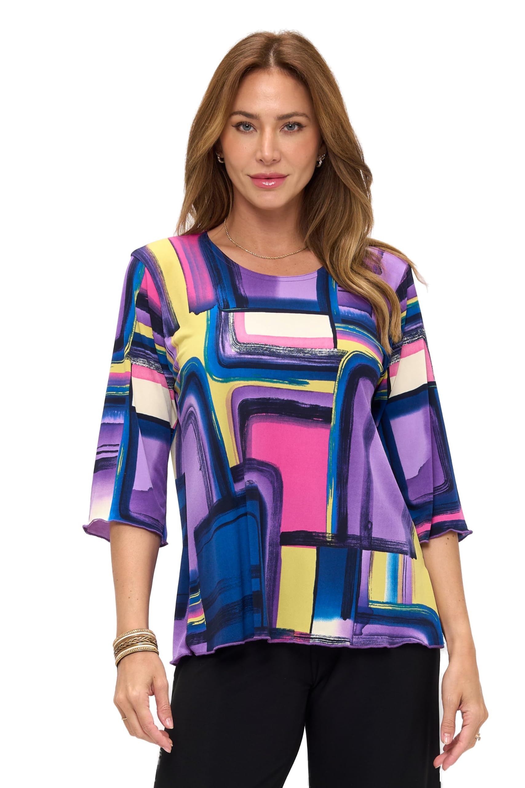 Plus Size Merrow Top Quarter Sleeve -1058HT-QXP1