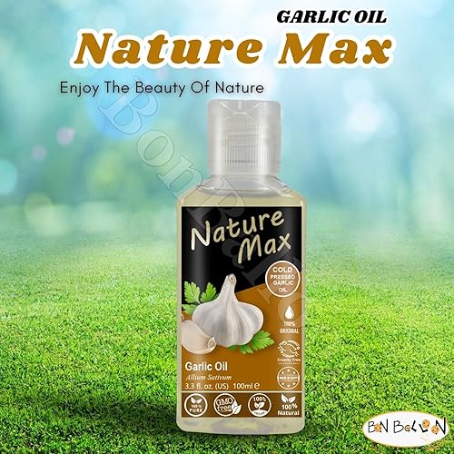 Miniatura 3 de Nature Max Aceite de ajo natural sin diluir aceites puros para el cuidado de la piel del cabello prensado en frío premium (1 paquete = 3.38 oz / 3.4
