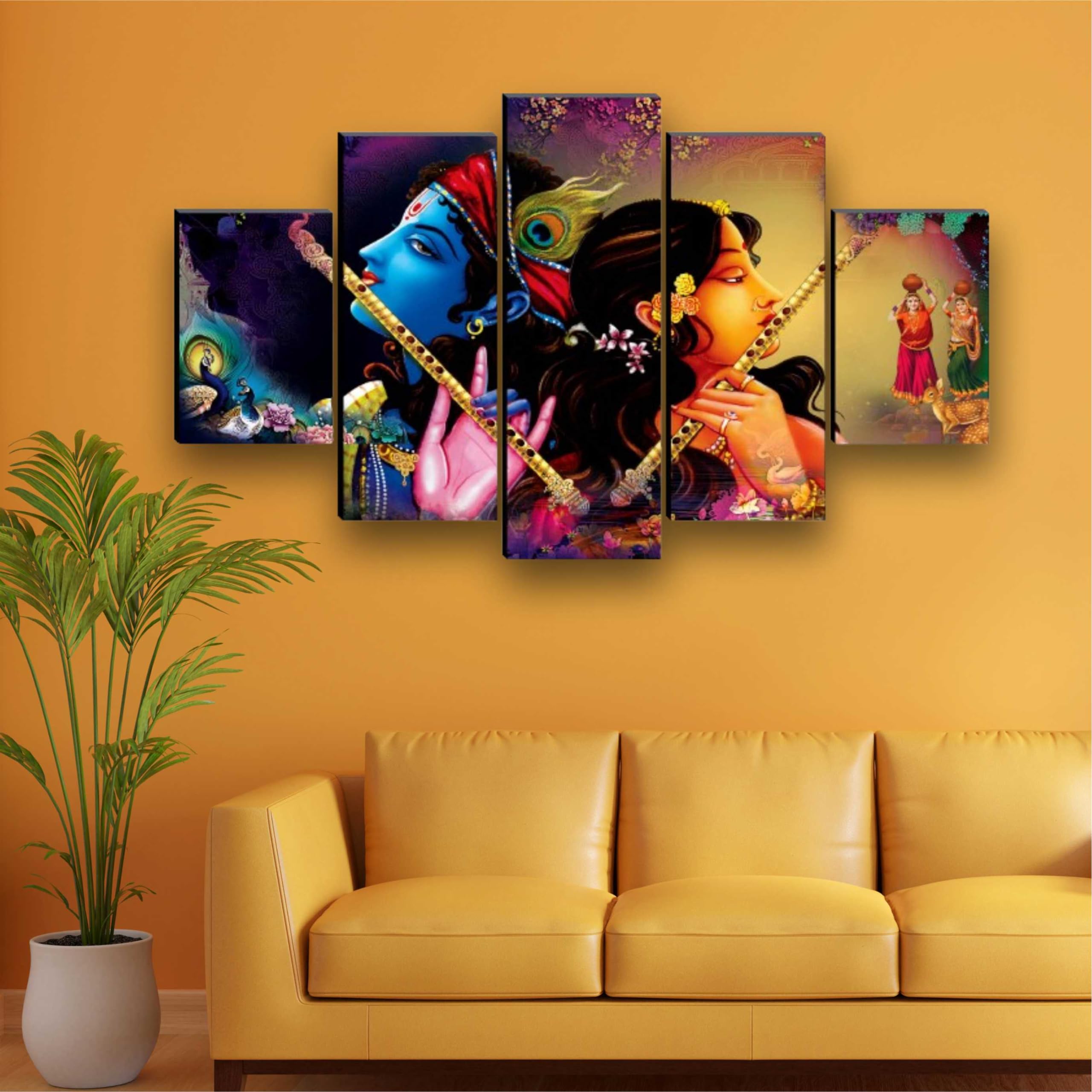 SAF Set of 5 Radha Krishna Religious modern art Home decorative wall Painting 30 inch x 18 inch SANFPNLS32204( multicolor) (B09S3MQ2FW) Amazon Price History, Amazon Price Tracker