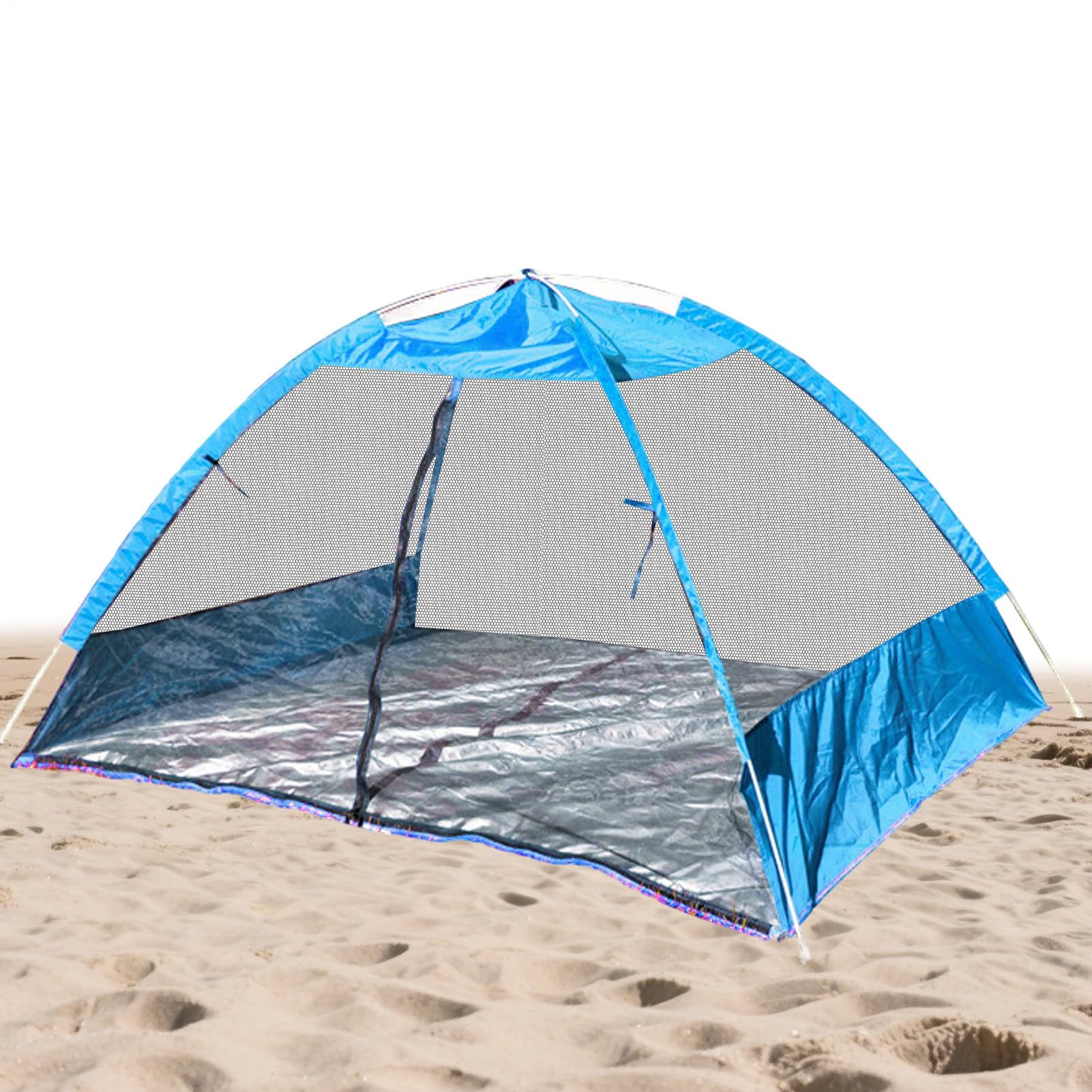 Baldacchino da spiaggia, da spiaggia UPF 50, parasole impermeabile con protezione UV, parasole leggero per 2, 3, 4 persone, per in famiglia, viaggi, accessori da | Ombrellone Portatile con Protezione UV per 3/4 Persone per Vacanze Estive Patio Viaggi All'