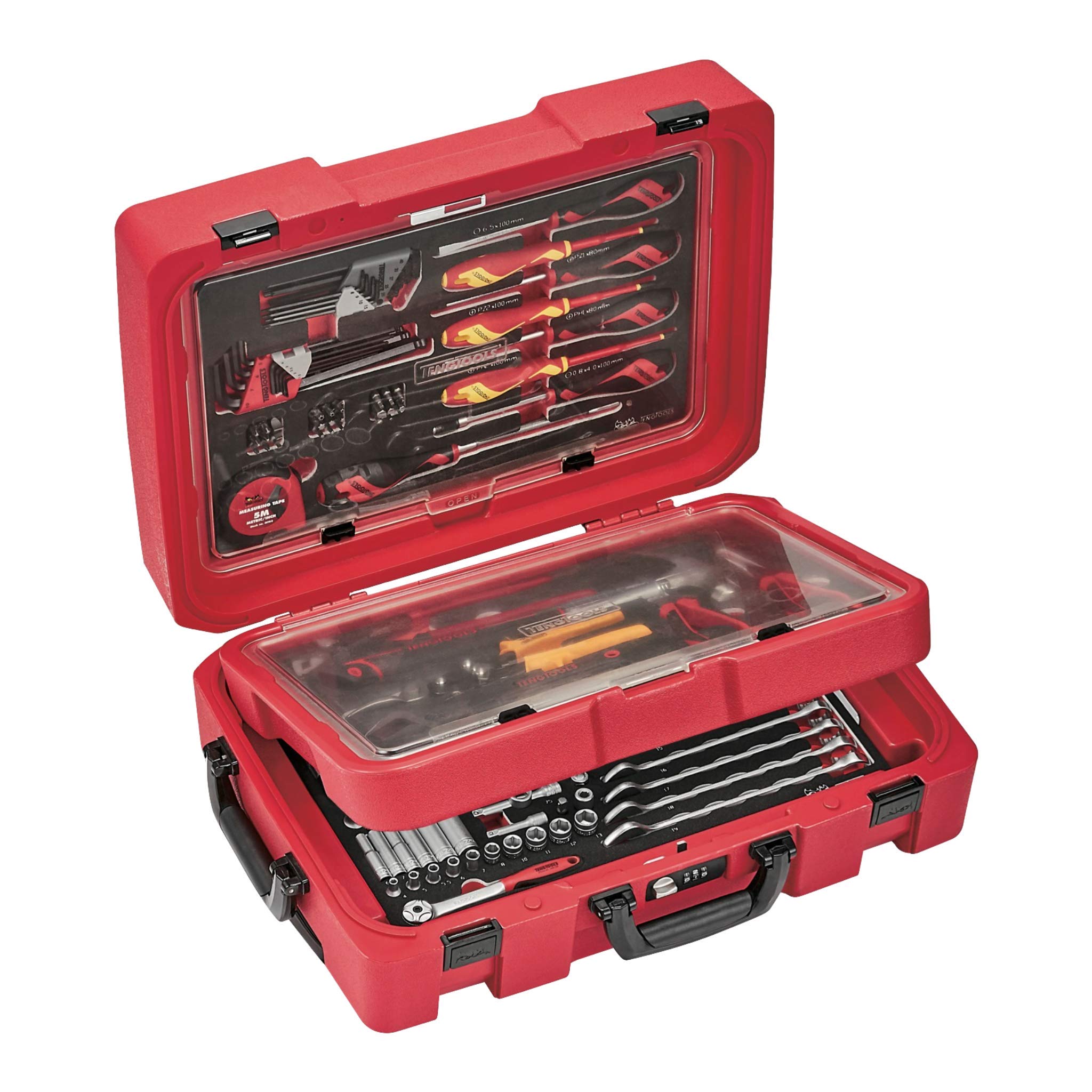 Teng Tools SCE1 - Kit di attrezzi da 118 pezzi, cacciavite, pinza, martello, chiavi e chiavi