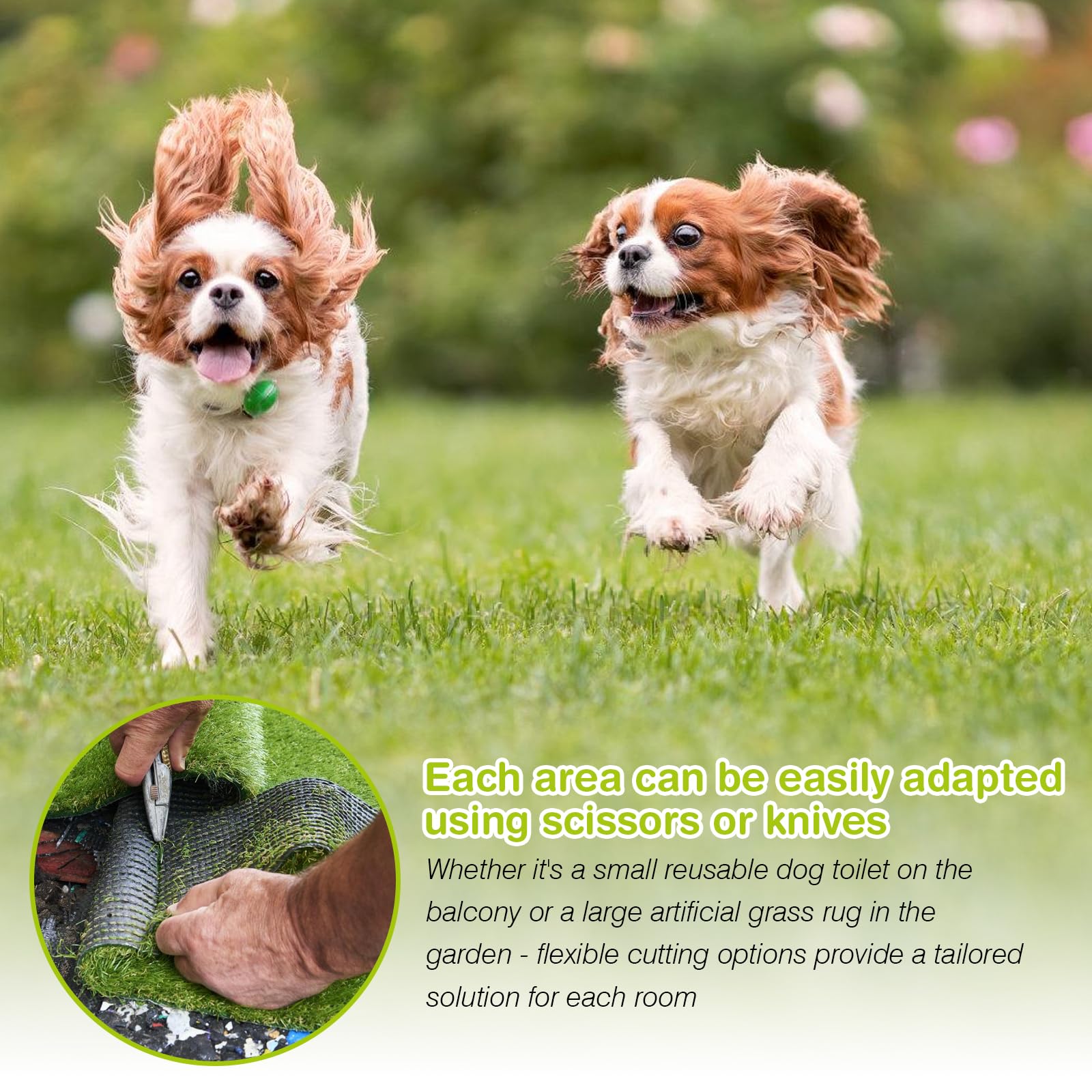 Tappetino da prato riutilizzabile per cani, 50 x 70 cm, tappeto di erba artificiale, tappeto per cani di alta qualità, tappetino da allenamento per cani, lettiera per cani