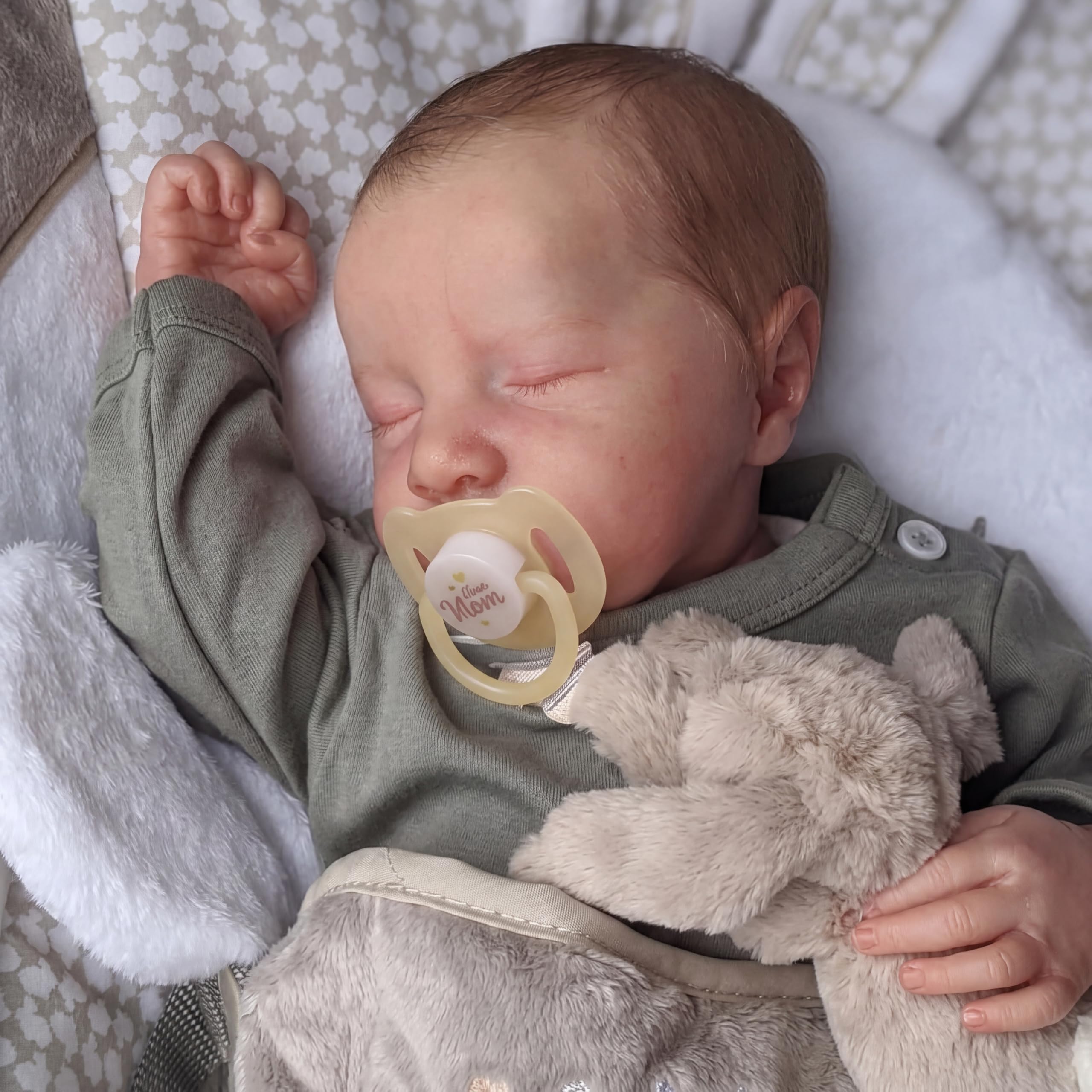 JIZHI Reborn Baby Dolls Boy - 20 Inch Cute Soft Realistic Newborn Baby Doll with Poseable Body, Real Life Baby Dolls with Accessories for 3+ Year Old Gifts, Pretend Play