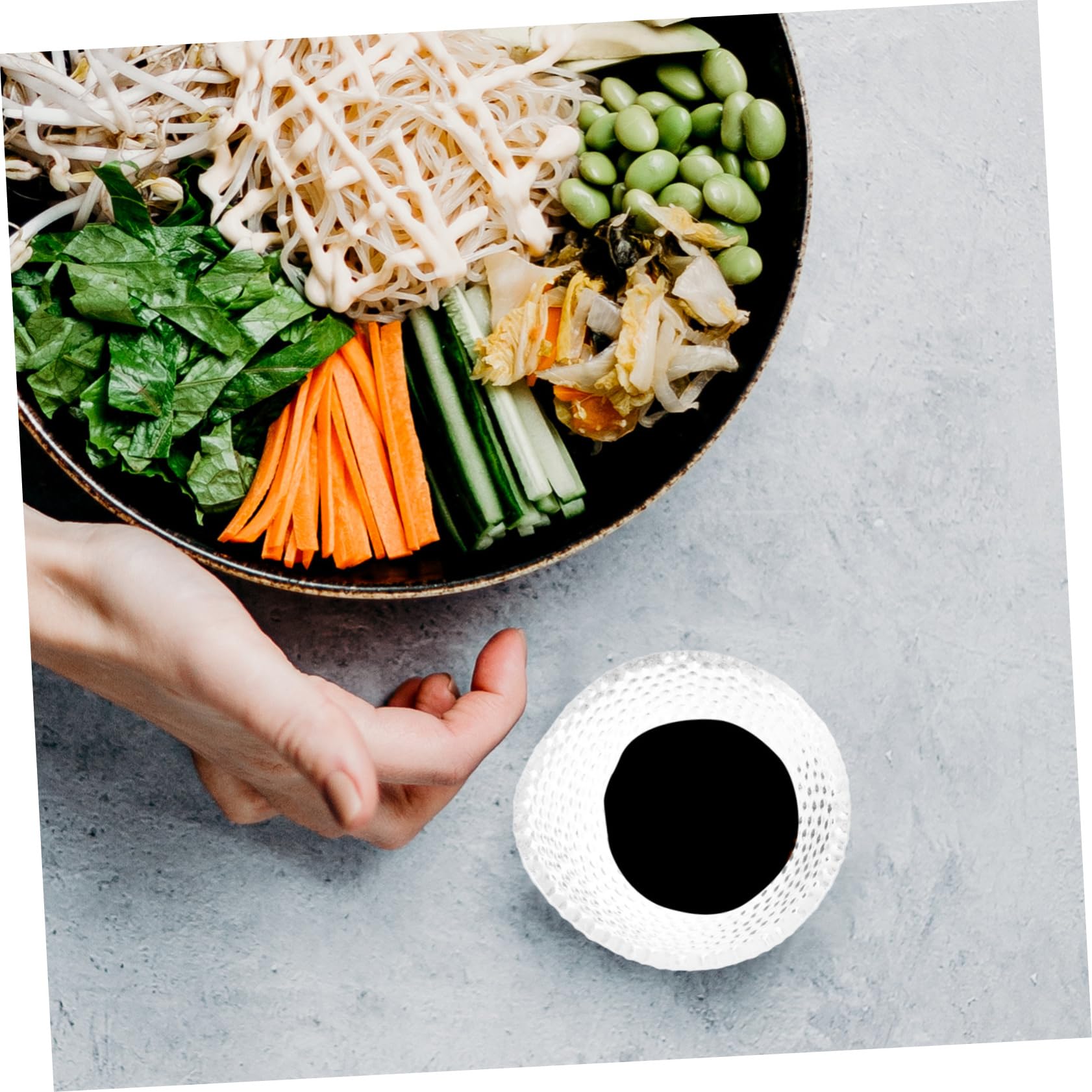HOMOCONO Aromatherapy Dish Snack Bowl Appetizer Plates Salad Dressing Containers Soy Sauce Container Transparent Dipping Dish Vinegar Bowls Sauces Plate Tiny Dipping Bowl Soy Dip Dish Glass