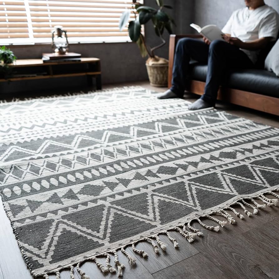 IKEHIKO 多色幾何学模様ラグ 200x250cm