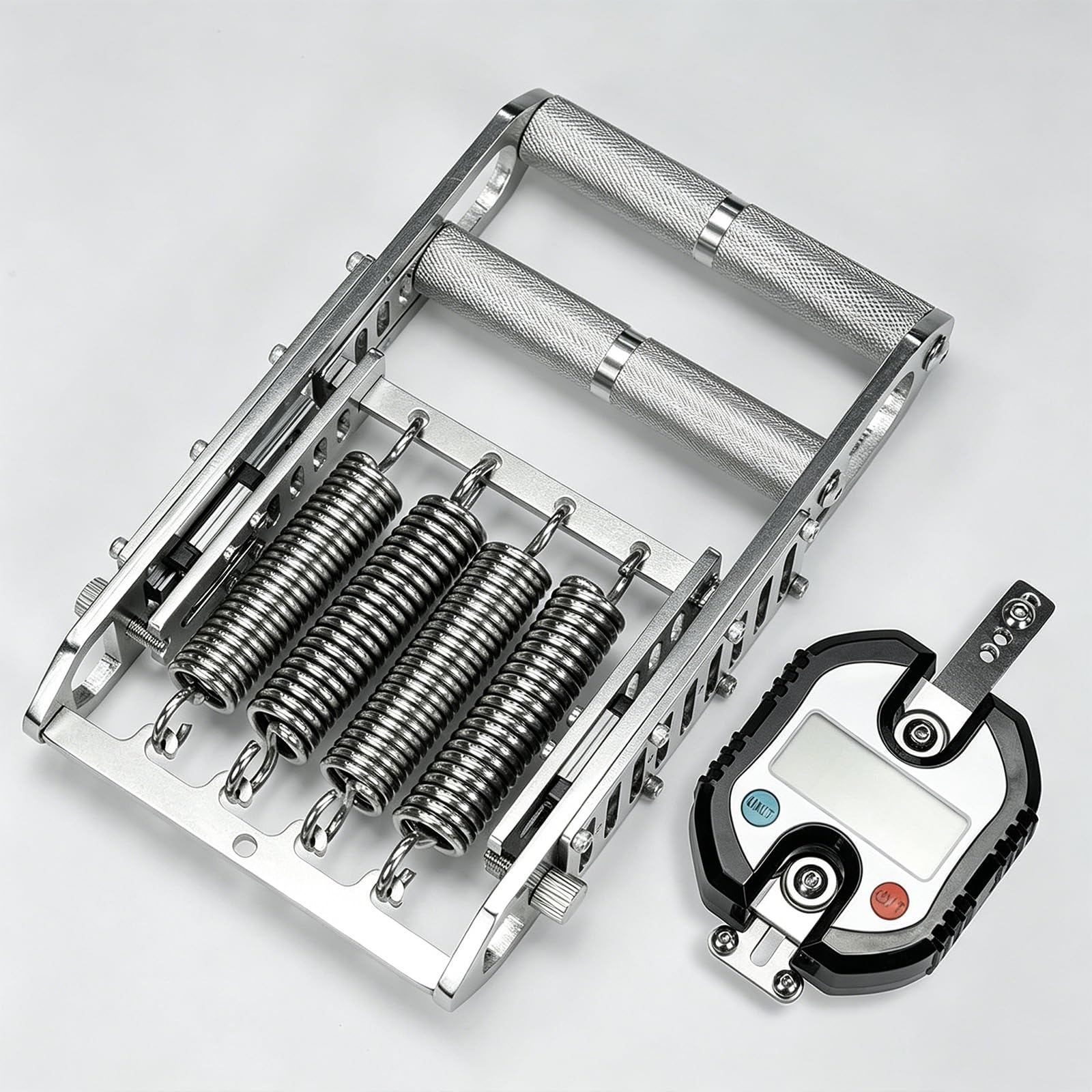 Dinamometro portatile a mano, in acciaio inox, con 4 livelli di presa regolabili, carico massimo 150 kg, per allenare muscoli di avambracci e dita