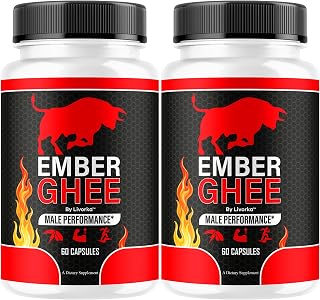 (2 Pack) Ember Ghee Pills for Men - Official Ember Ghee Supplement Suppport Capsules Premium All Natural, EmberGhee Maximum Strenght Multivitamin Pills Advanced Formula, 120 Capsules for 2 Months