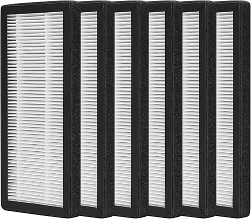 GoKBNY Paquete de 6 filtros de repuesto KJ70F-117 True HEPA, compatible con el purificador de aire Keylitos KJ70FKJ70F-117, prefiltros + filtros