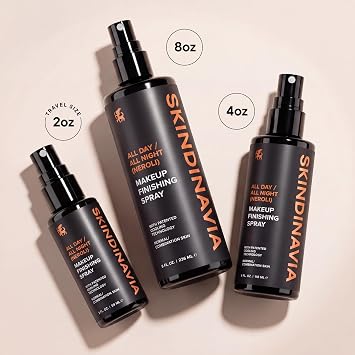 Skindinavia All Day/All Night Neroli Makeup Setting Spray, 2 oz, 16+ Hours | Finishing Spray for Makeup with Neroli Blossom Scent, Patented Cooling Technology, Natural Finish, Water-Resistant