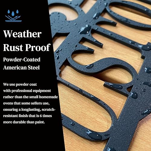 Miniatura 7 de Letrero con nombre de árbol genealógico establecido, letreros metálicos personalizados para decoración de pared, nombres de familia personalizados