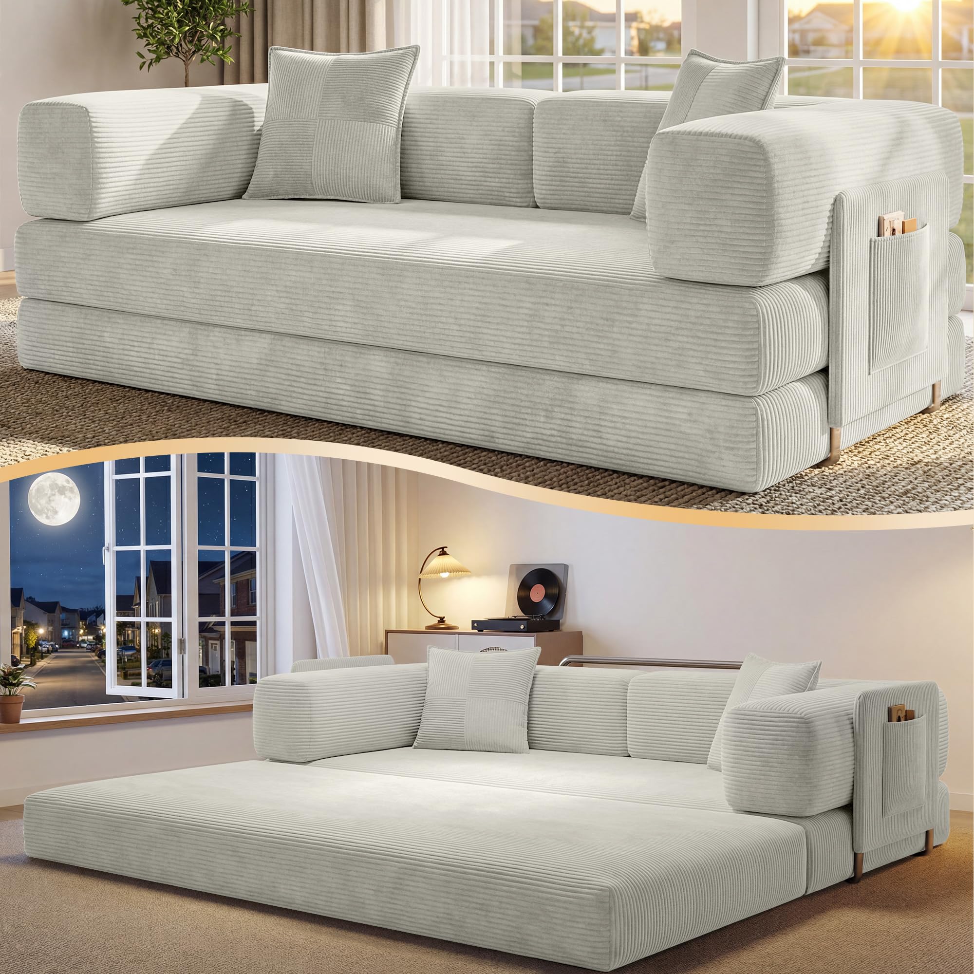 CUBENTE 78.8 Convertible Sofa Bed
