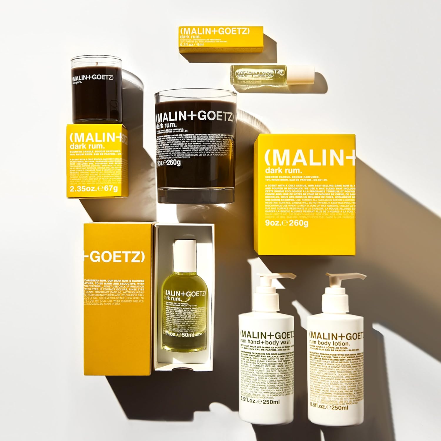 MALIN+GOETZ Rum Body Lotion | Lightweight Hydrating Lotion with Vitamin B5, Avocado + Grapeseed Oils | Nourishing, Fast-Absorbing Moisturizer | Vegetarian + Cruelty-Free | Dark Rum Scent (8.5 Fl Oz.)