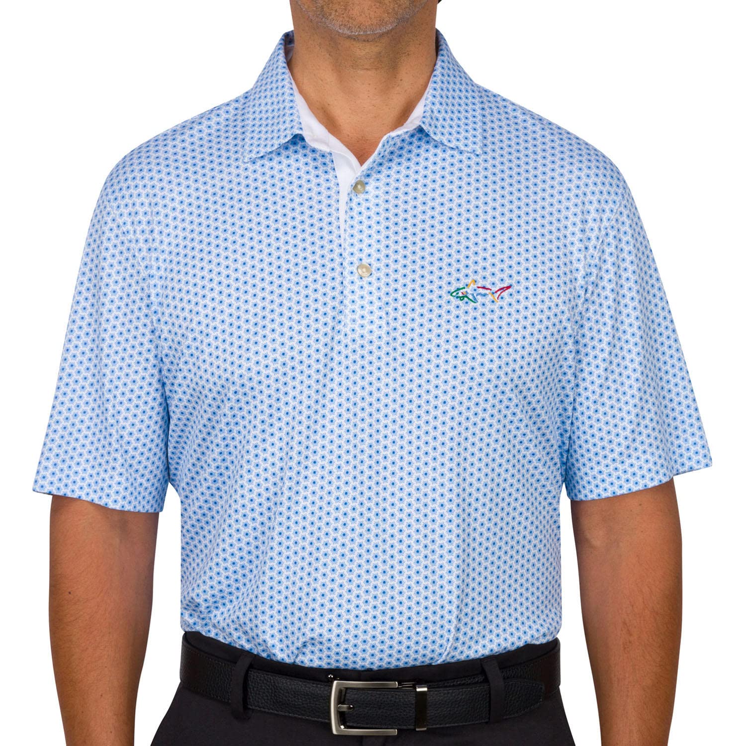 Greg NormanPerformance Golf Polo Shirt Soft Touch Relaxed Fit|Play Dry |UPF Protection Men Polo|Golf Shirt