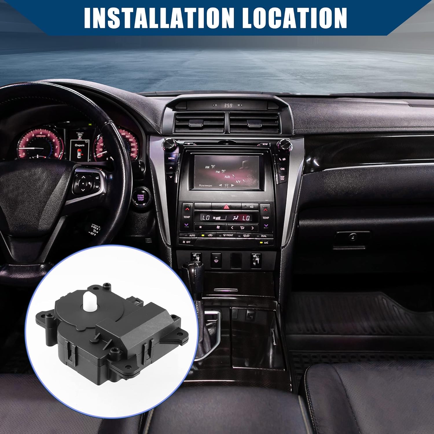 87106-06060 604-947 / Front/HVAC Heater Blend Door Actuator for Toyota Camry 1997-2001 / Air Door Actuator Heater Blend Door Lever/Plastic / 1 Pcs/Black