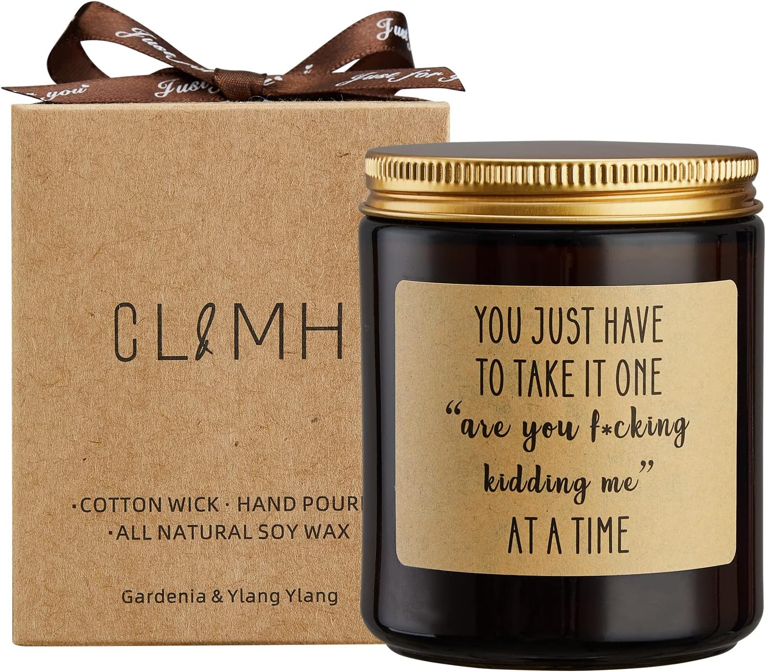Gardenia & Ylang Ylang Scented Candles - Fun Gifts for Women,Men - Best Friend,Friendship,Valentine's Day,Relax