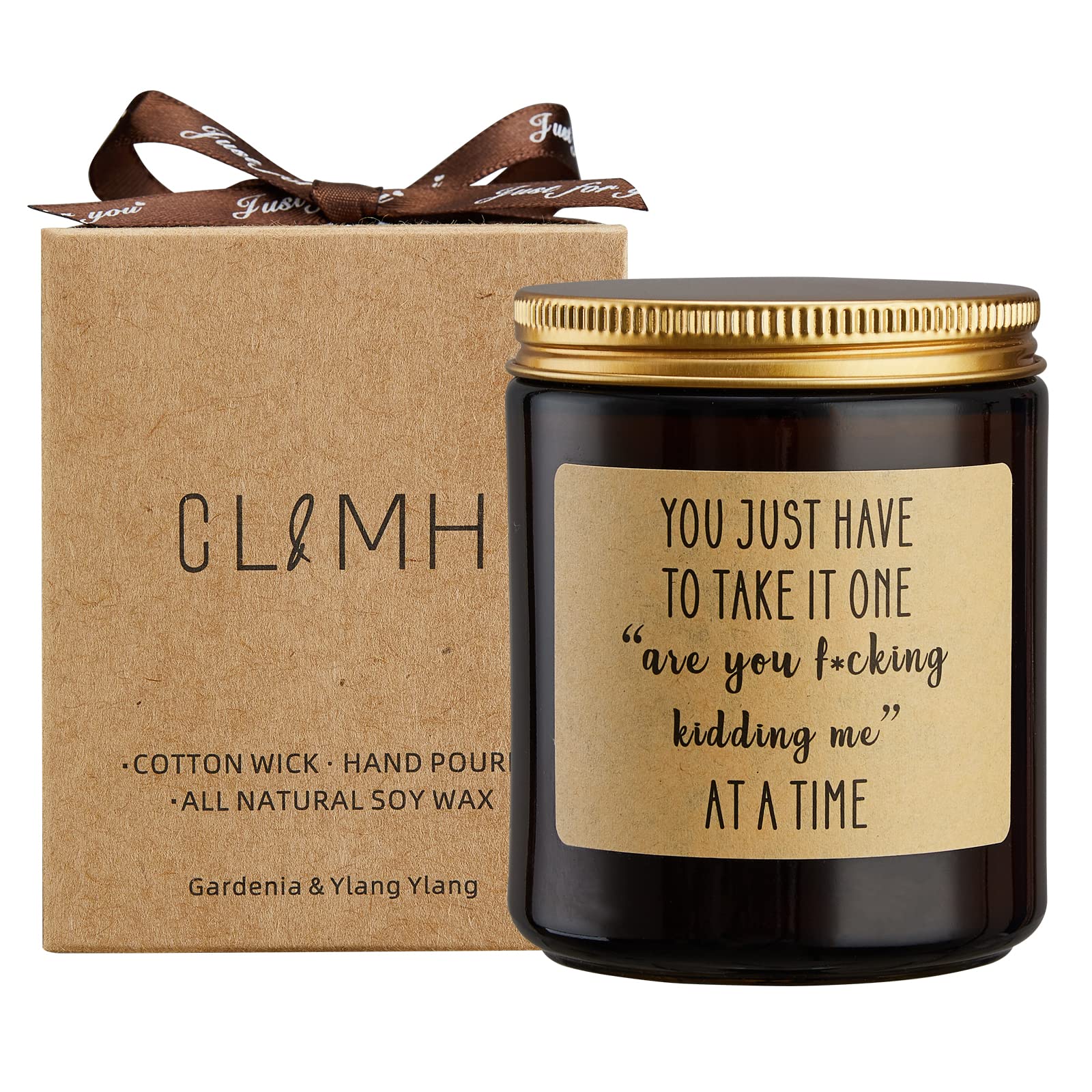 Gardenia & Ylang Ylang Scented Candles - Fun Gifts for Women,Men - Best Friend,Friendship,Valentine's Day,Relax