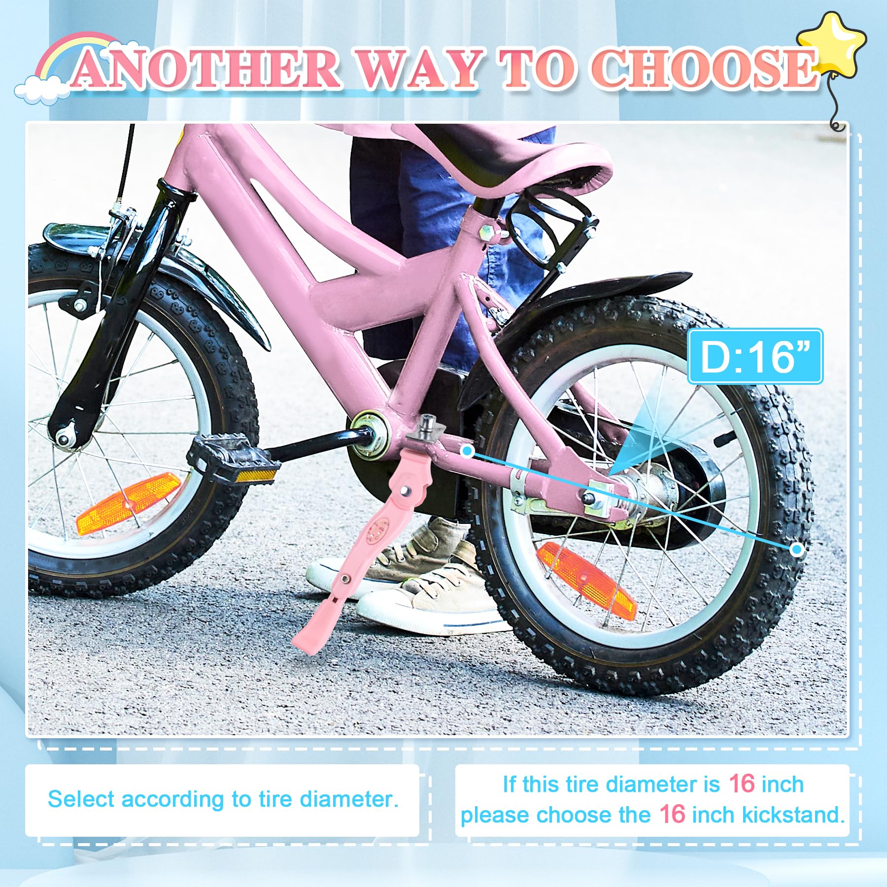 Amazon.co.jp: IPETRK キックスタンド 子供用自転車 16 18 20インチ 