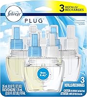 Vista 17 de Febreze Plug In - Ambientador, repuesto de aceite perfumado que combate olores fuertes para el hogar de larga duración, fragancia Linen & Sky